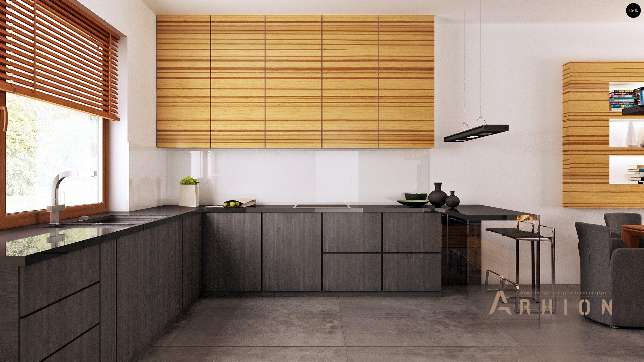 6. Проект одноэтажного дома в современном стиле с четырехскатной, Z64 a, площадью - 170 кв c мансардой